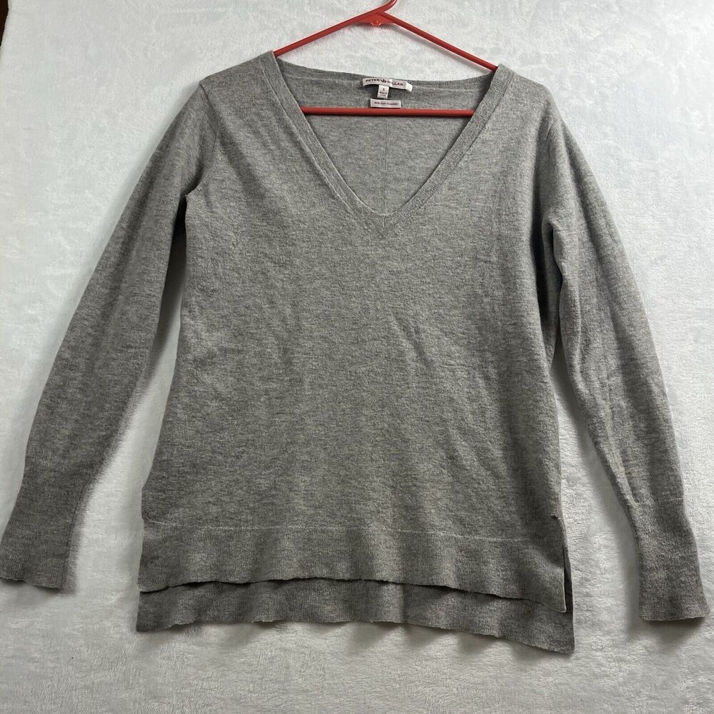 Peter Millar 100% Pure Cashmere Sweater Men Size Small Gray Pullover Golf Preppy